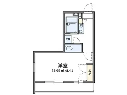 フォンテーヌI(1K/2階)の間取り写真