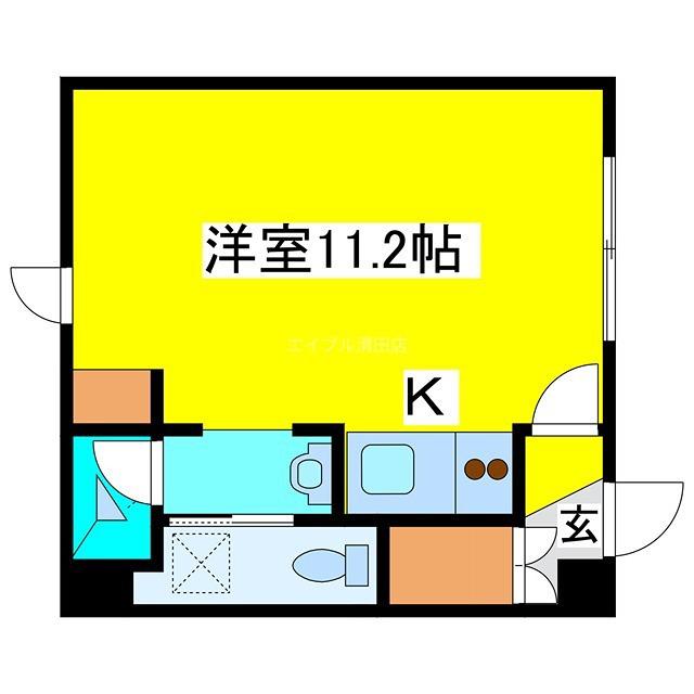 センタービレッジ813(ワンルーム/2階)の間取り写真