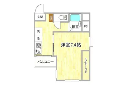 アイエスエイ新検見川ビル(1K/5階)の間取り写真