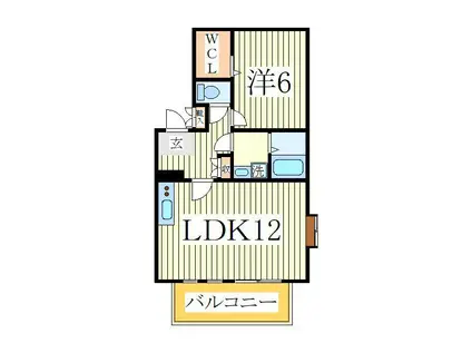 ル・プレ(1LDK/2階)の間取り写真