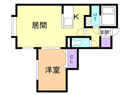 ゴールデンシップ(1LDK/1階)の間取り写真