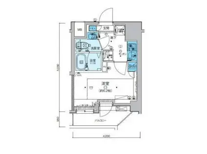 LIV CITY 横濱新川町弐番館(1K/10階)の間取り写真