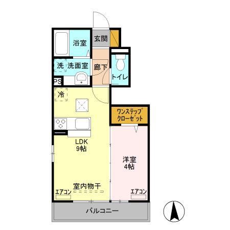 ソレーユ川口(1LDK/1階)の間取り写真