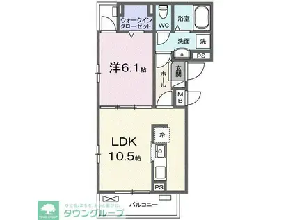 ＪＲ中央線 西八王子駅 徒歩16分 3階建 築1年(1LDK/3階)の間取り写真