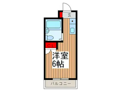 メゾン・ド・ラフォーレ(ワンルーム/3階)の間取り写真