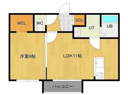JO CAPPUCCINO(1LDK/3階)の間取り写真