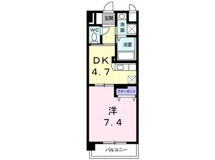 ドエルVI(1DK/2階)の間取り写真