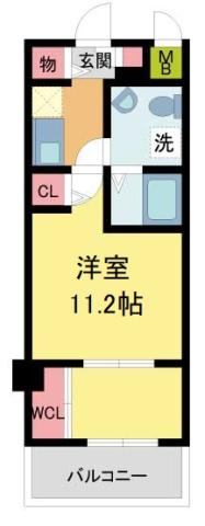 セレニテ甲子園II(1DK/5階)の間取り写真