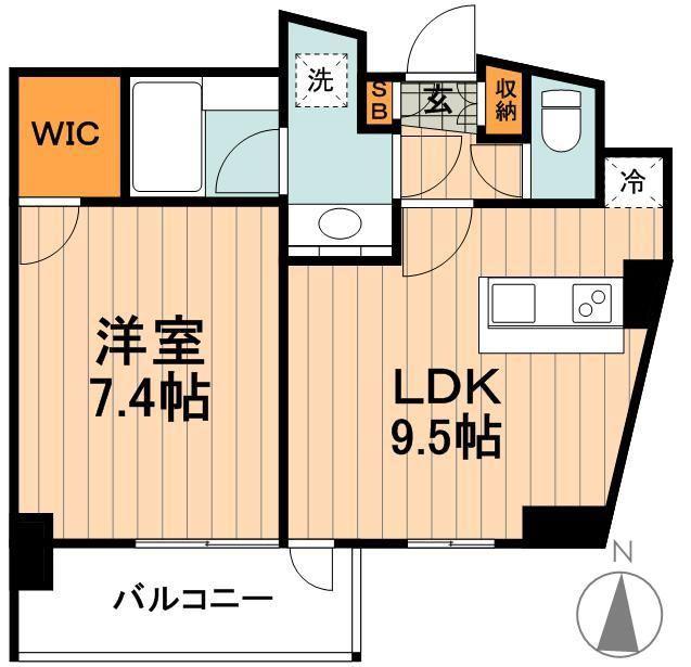 オーキッドレジデンス神楽坂(1LDK/3階)の間取り写真