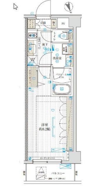 ブライズ神楽坂DUE(1K/5階)の間取り写真