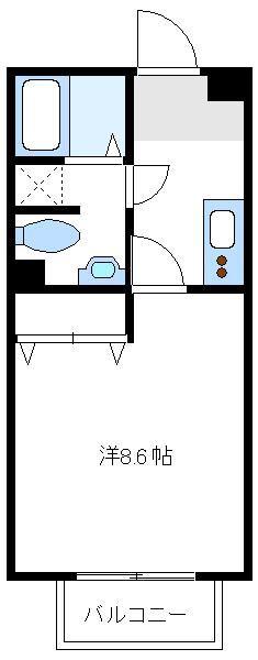 アムール七国(1K/1階)の間取り写真