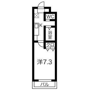 A・CITY志段味(1K/2階)の間取り写真