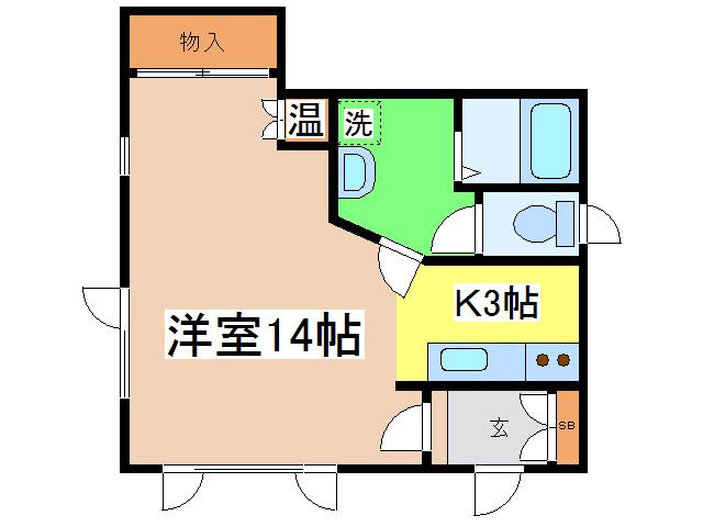 クレージュ(1K/1階)の間取り写真