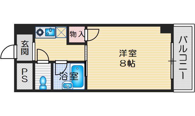 エムハイツ(1K/3階)の間取り写真