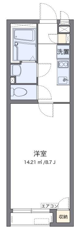 クレイノ希望(1K/1階)の間取り写真