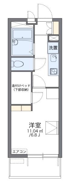 レオパレスコンパル歌島(1K/3階)の間取り写真