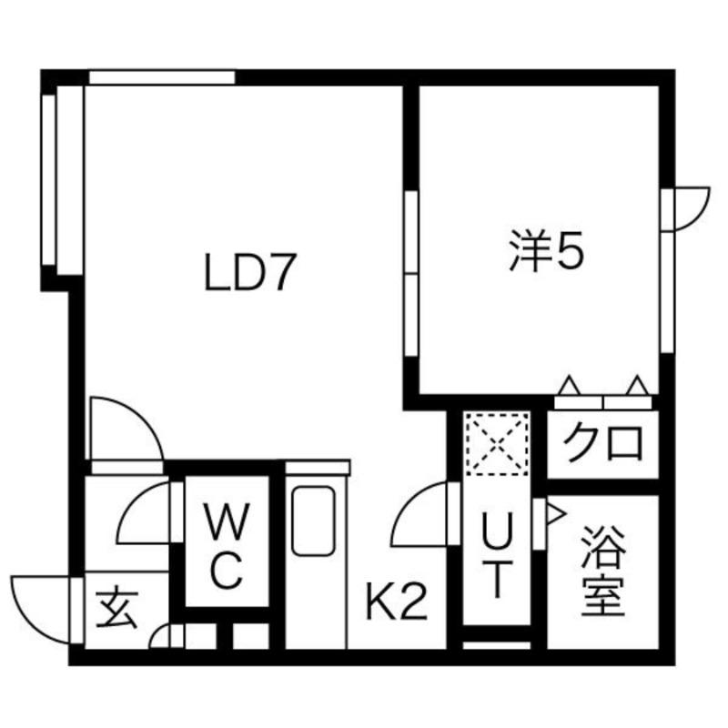 ヴェローチェ(1LDK/2階)の間取り写真