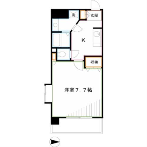 シェソワ(1K/5階)の間取り写真