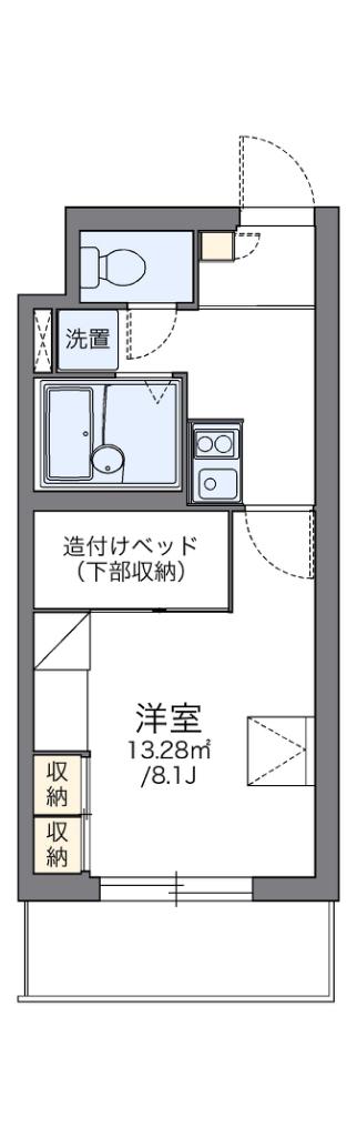 レオパレスウィステリア2(1K/2階)の間取り写真