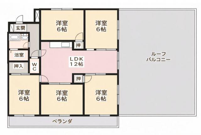 エステート23(5LDK/5階)の間取り写真