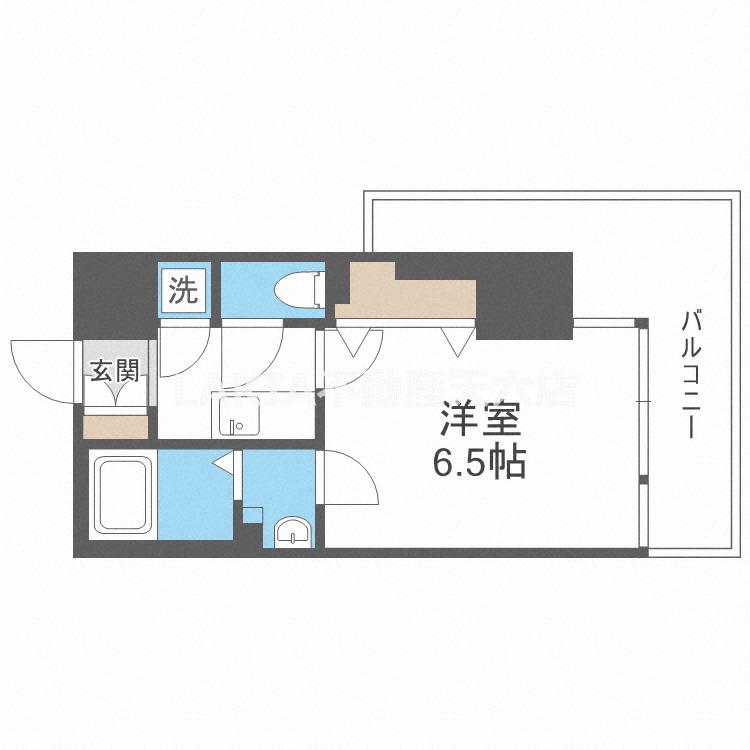 WOB京橋(1K/2階)の間取り写真