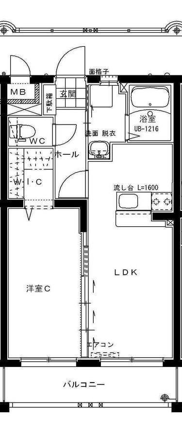 ラヴィドール(1LDK/4階)の間取り写真