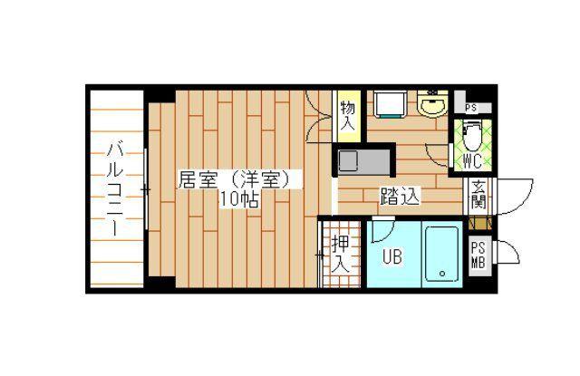 メゾン東武三萩野(1K/6階)の間取り写真