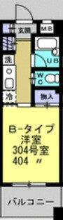 MAISON DE HANEDA(1K/3階)の間取り写真