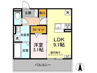 GRAND/AVAN GRAND(1LDK/1階)の間取り写真