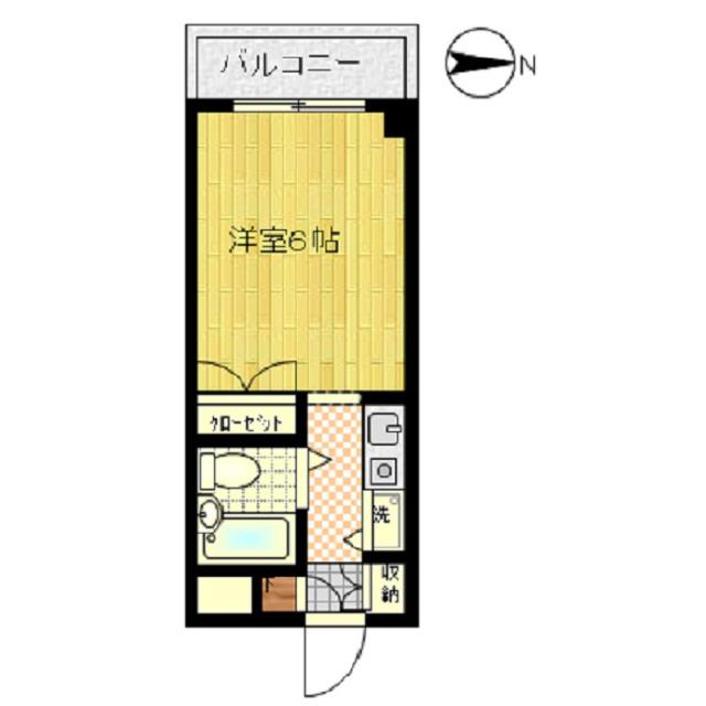 ウイステリア四谷館(1K/1階)の間取り写真