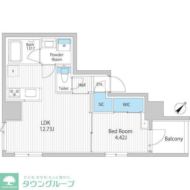 IPSE東京月島(1LDK/4階)の間取り写真