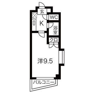 シティライフ藤ヶ丘南2号館(1K/5階)の間取り写真