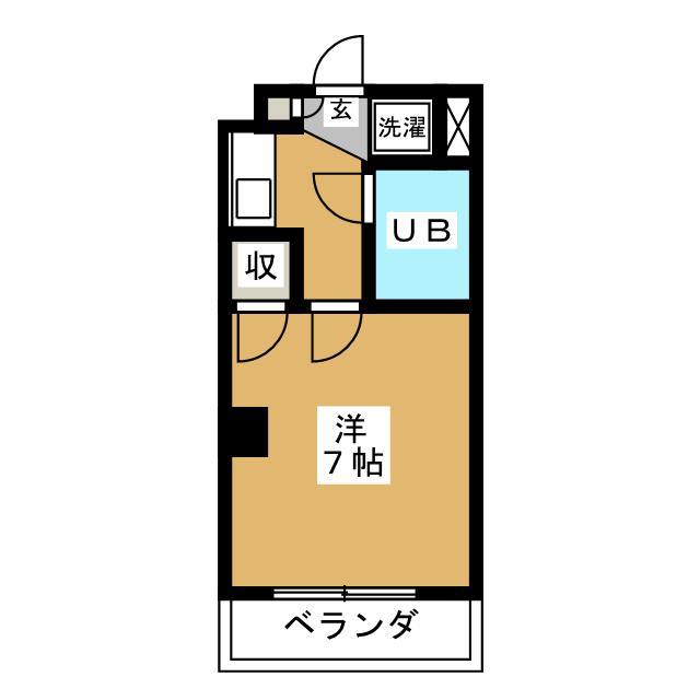 サンパルセ(1K/3階)の間取り写真