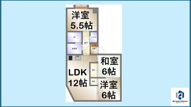 レスポアール豊岡(3LDK/7階)の間取り写真