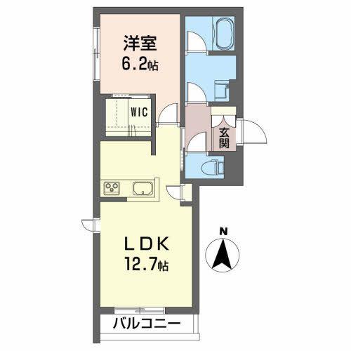 アトリエールT(1LDK/1階)の間取り写真