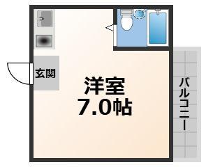 大宝今里CTスクエア(ワンルーム/7階)の間取り写真