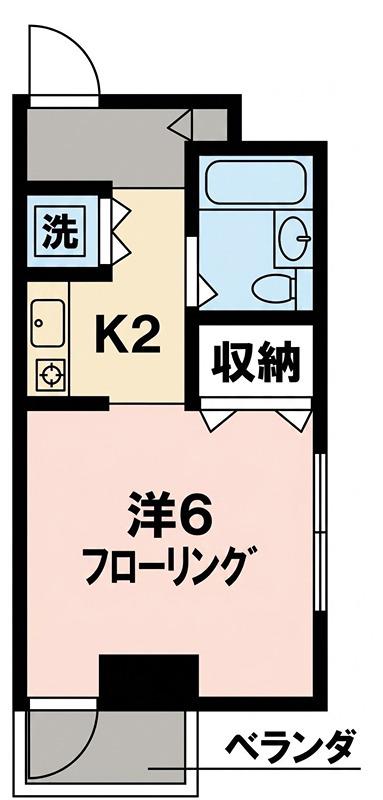 杉本ビル(1K/3階)の間取り写真