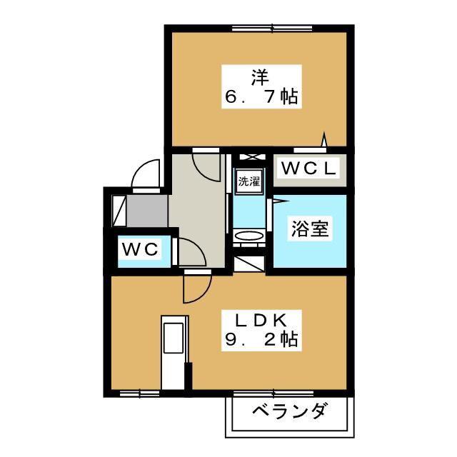 メゾン・ド・リラ A棟(1LDK/2階)の間取り写真