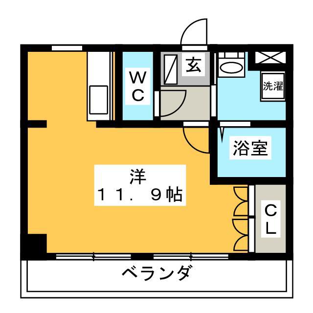 フルハウス夢の森(1K/2階)の間取り写真