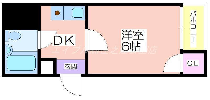 栄光ロイヤルハイツ(1K/1階)の間取り写真
