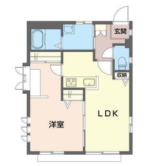 レジデンスコーポ(1LDK/1階)の間取り写真