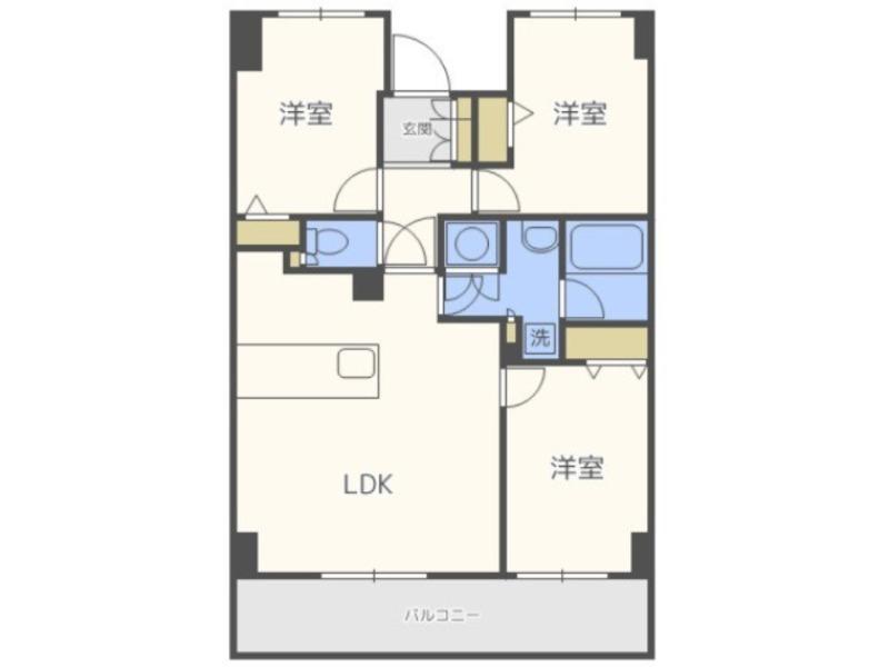 ホーリーフォート南平岸(3LDK/6階)の間取り写真