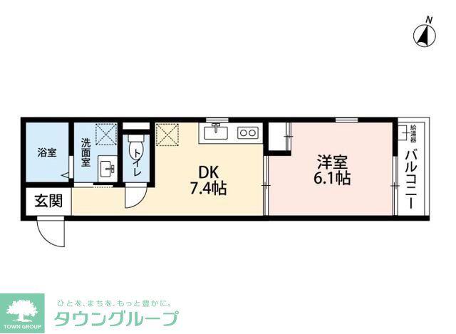 コイノニアハウス(1DK/2階)の間取り写真