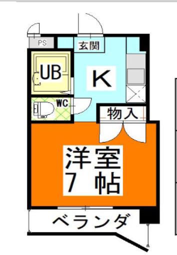 エスポアール22(1K/4階)の間取り写真