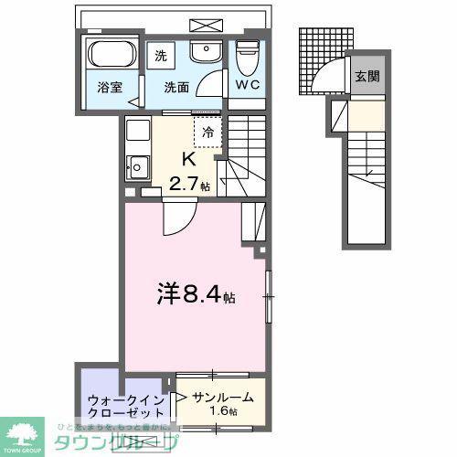 メゾン サブーリュ(1K/2階)の間取り写真