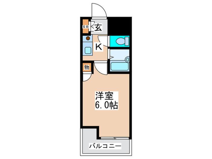 ルミエール南市岡(1K/2階)の間取り写真