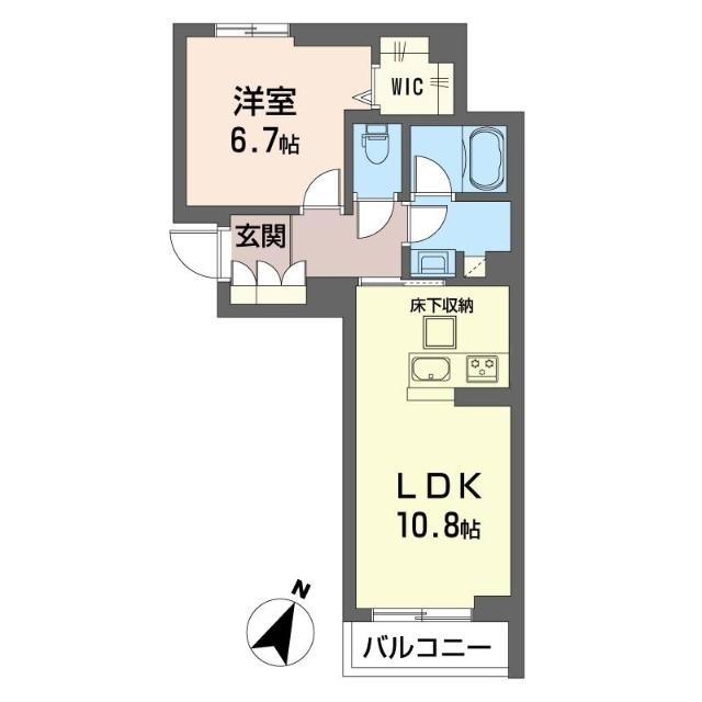 ブルームステージ(1LDK/1階)の間取り写真