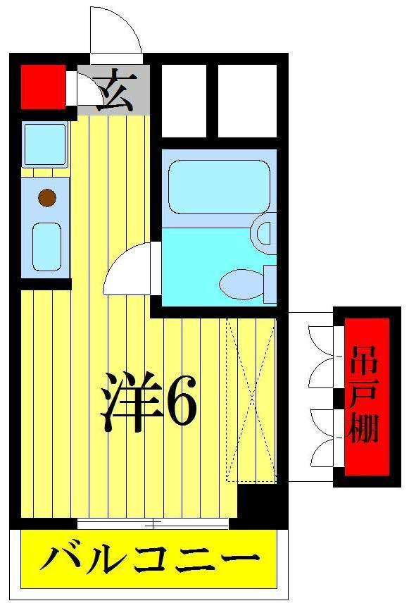 紫屋ビル(ワンルーム/3階)の間取り写真