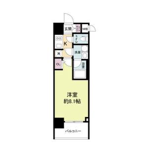 FORTUNEY大手前(1K/6階)の間取り写真