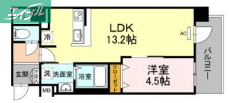 アルカンシエル(1LDK/5階)の間取り写真